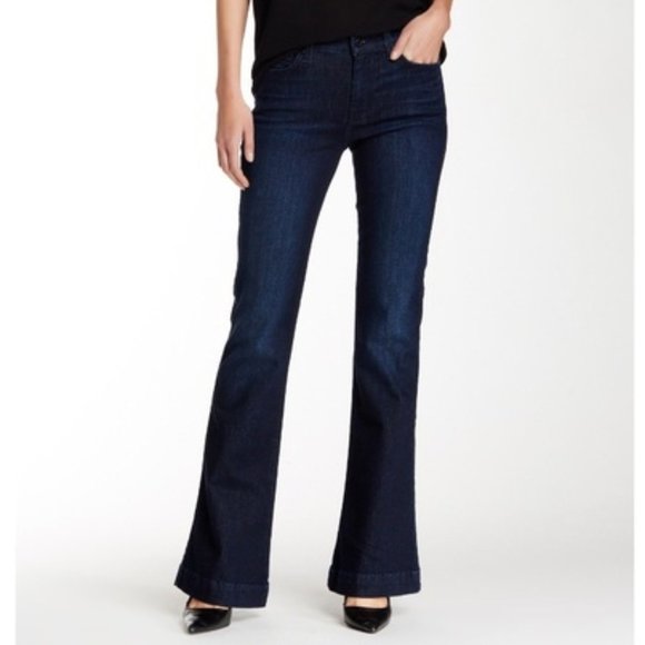 7 For All Mankind Denim - 7 For All Mankind Slim Trouser Dark Wash Jeans